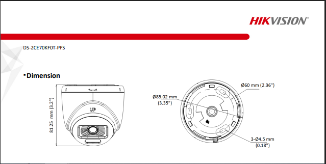 3K ColorVu Indoor Audio Fixed Turbo HD Fixed Turret Camera
