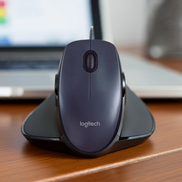 Logitech M90 Wired USB Mouse/Ambidextrous PC/Mac/Laptop - Black - Image 2