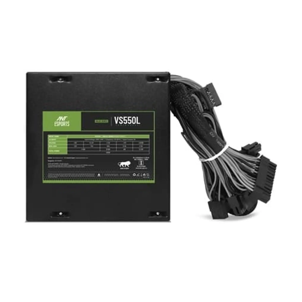 Ant Esports VS550L 550W Power Supply/Non Modular Power Supply/PSU with 4 SATA Cables/Black Color - Image 3