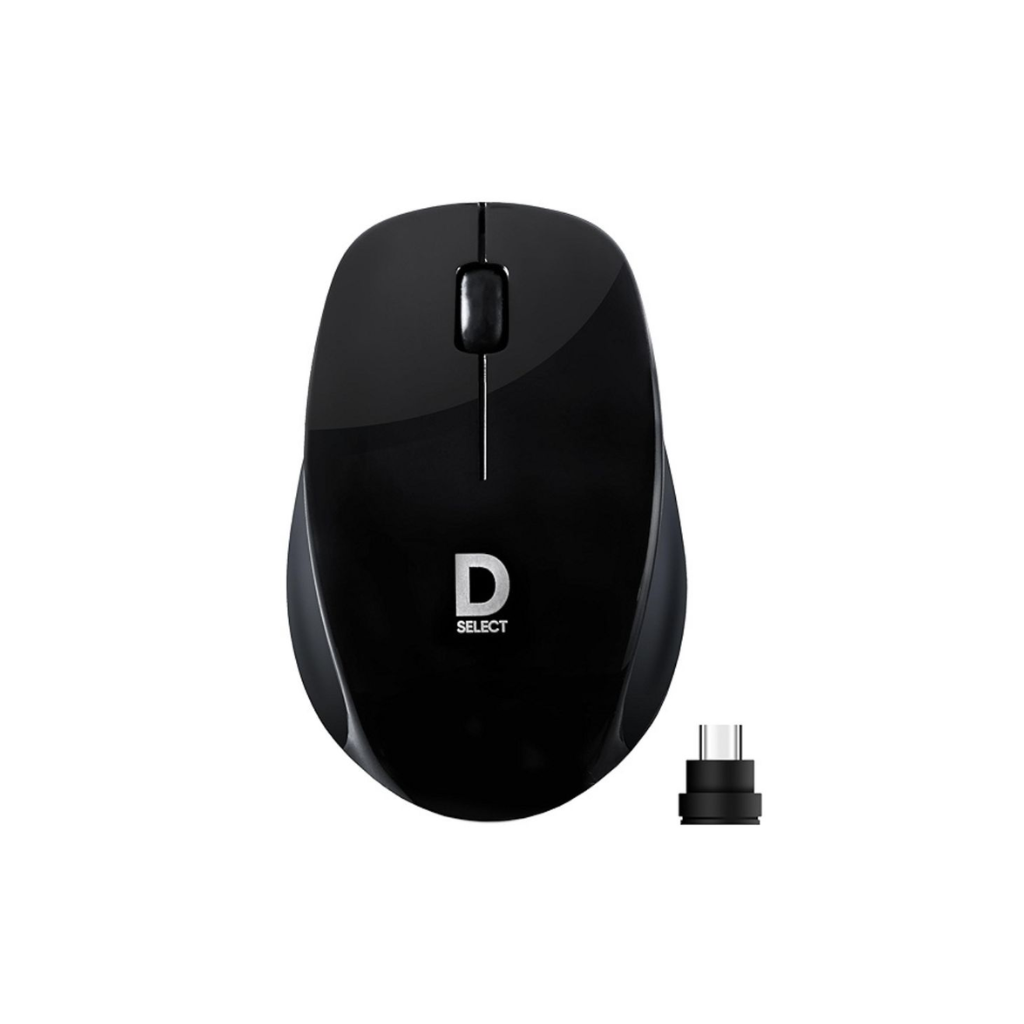 Dell D-Select DS320 Wireless Mouse/Ambidextrous Optical Mouse/Lightweight/1200DPi/2.4GHz USB/Type A Connector/Black