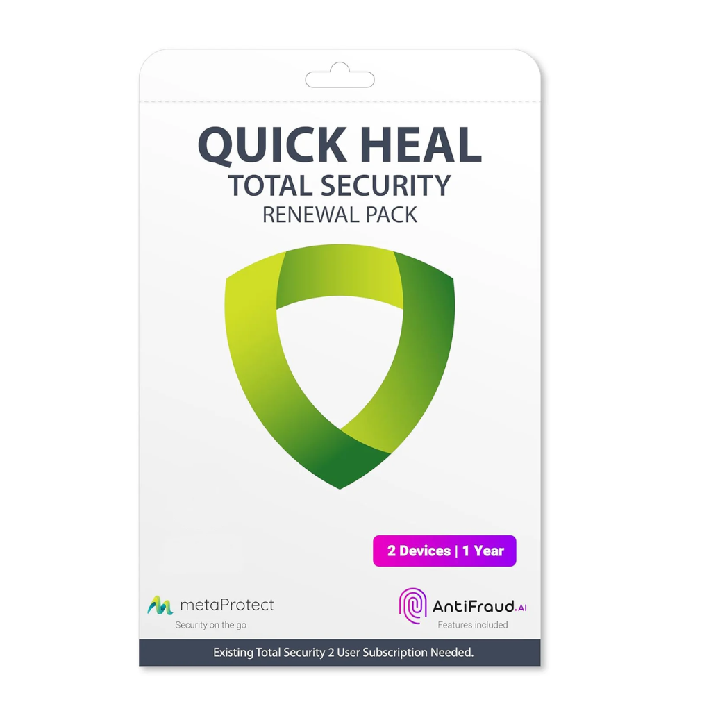 Quick Heal Total Security Antivirus - 2Users 1Year Renewal